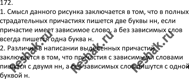 Изображение 172. 1. Постарайтесь раскрыть лингвистический смысл рисунка, взятого из книги по орфографии. А если вам это не удастся сделать сразу, то попробуйте ещё раз после того,...